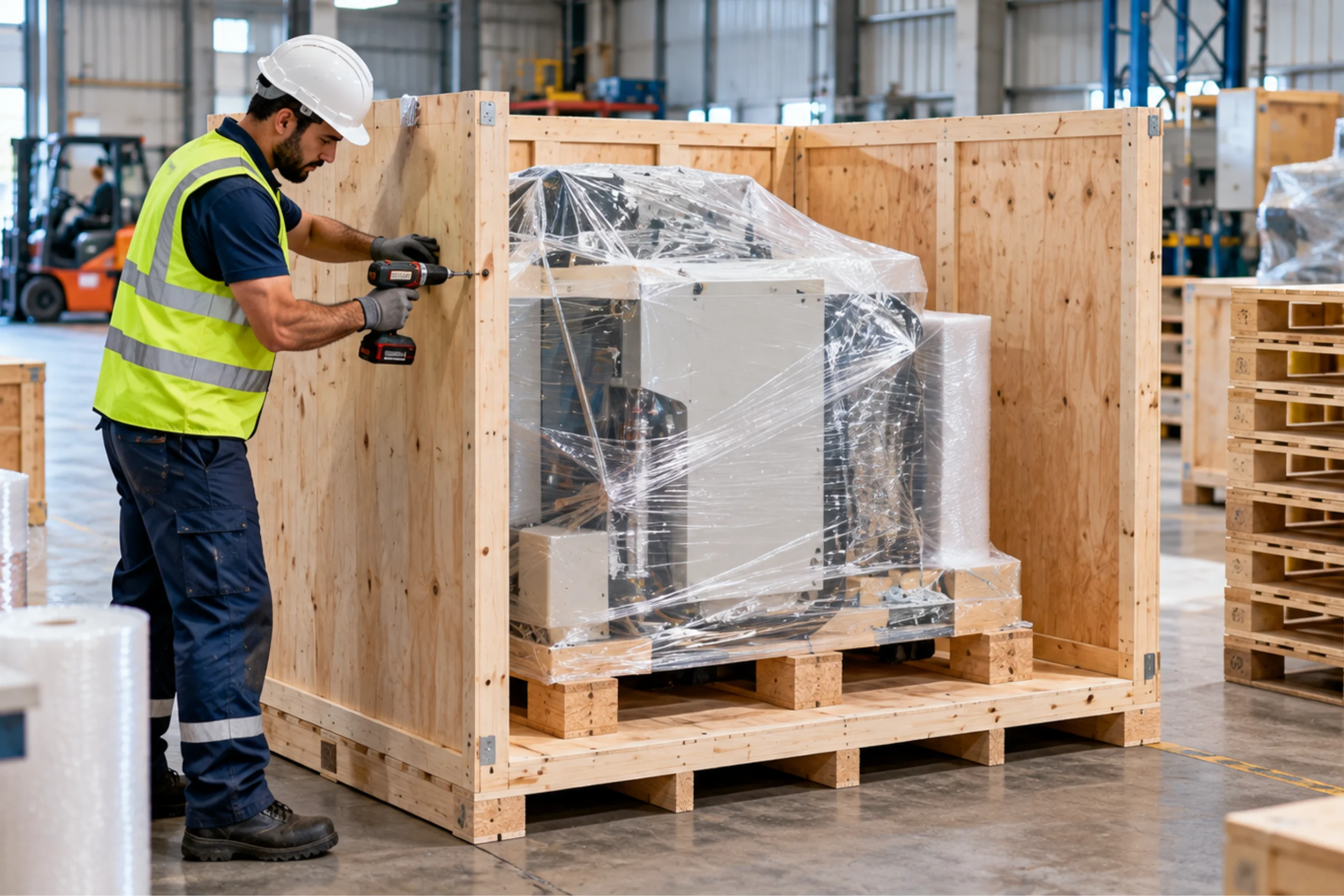International freight forwarder coordinating road sea and air cargo logistics